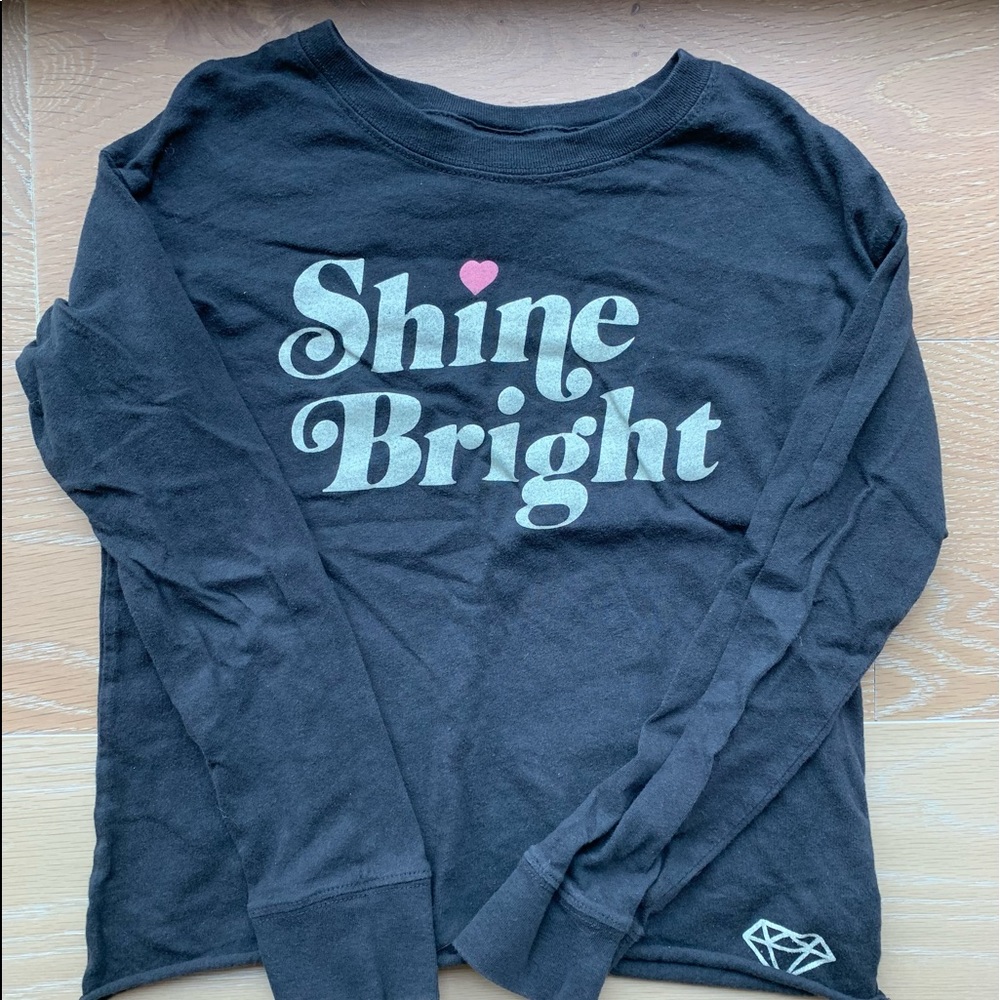 Junkfood girls grey graphic long sleeve size m